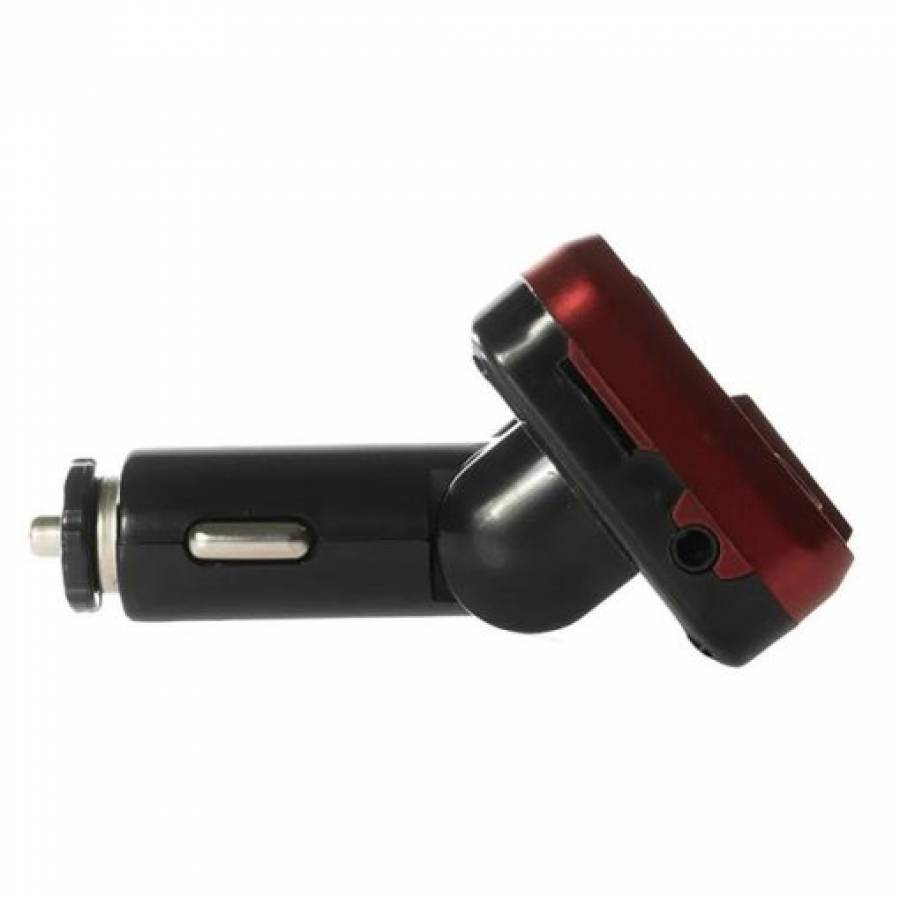Modulator FM auto, incarcator wireless, rosu,negru
