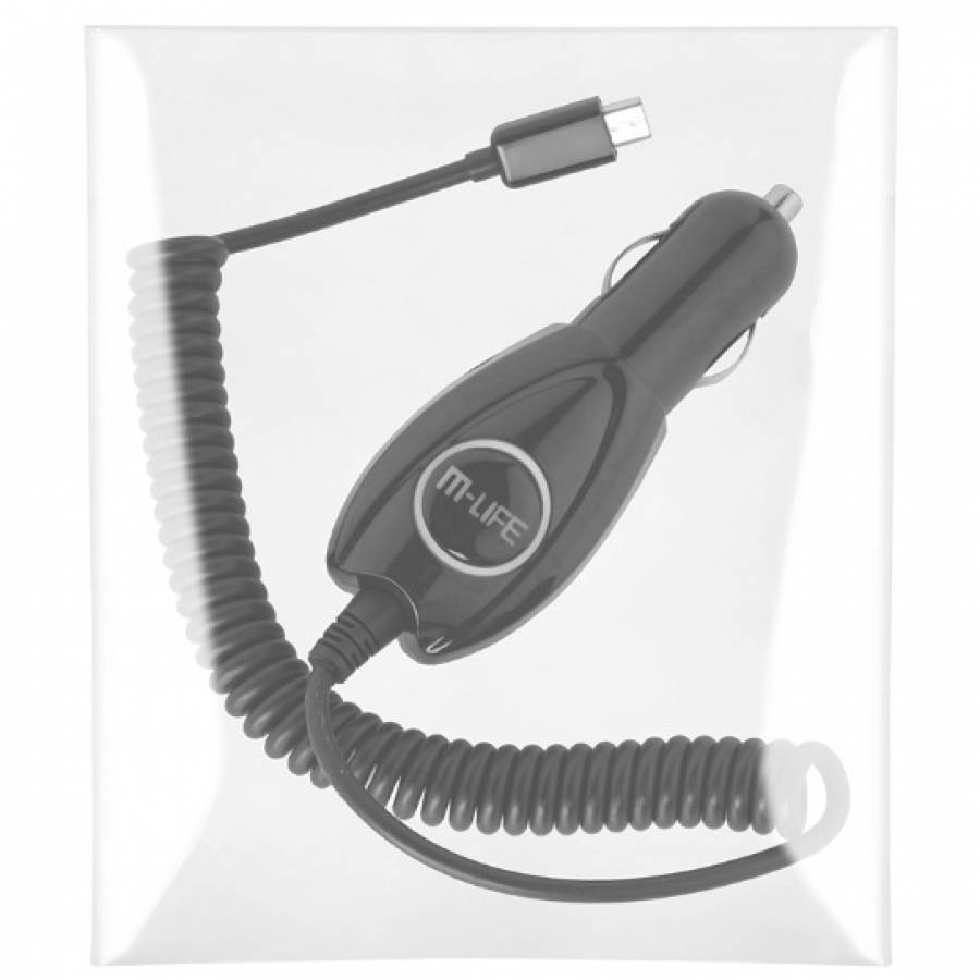 Incarcator auto M-LIFE , micro USB, negru