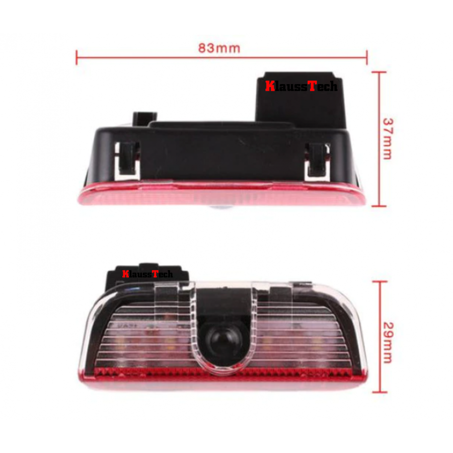 Set Lampa pentru Portiera, KlaussTech, Proiecteaza Logo-ul Volkswagen, 3D, LED, Ergonomica
