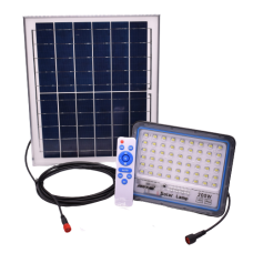 Proiector Solar, LED, Putere 200W, Lumina Alba, Cablu Lung, 108 LED-uri, Negru