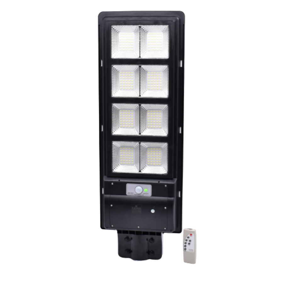 Lampa Solara, Senzor de Miscare, Putere 400W, Telecomanda, 280 LED-uri, Negru