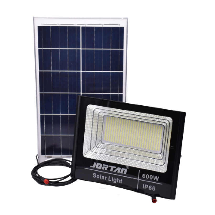 Proiector Solar, LED, Putere 600W, Lumina Alba, Cablu Lung, Negru