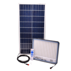 Proiector Solar, LED, Putere 800W, Lumina Alba, Cablu Lung, 360 LED-uri, Negru