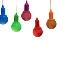 Set de 5 Lampi Decorative, KlaussTech, Forma de Glob, Cu fir, Lungime 100cm, Diametru 10 cm, Multicolor