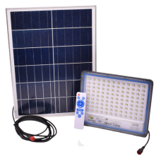Proiector Solar, LED, Putere 600W, Lumina Alba, Cablu Lung, 216 LED-uri, Negru