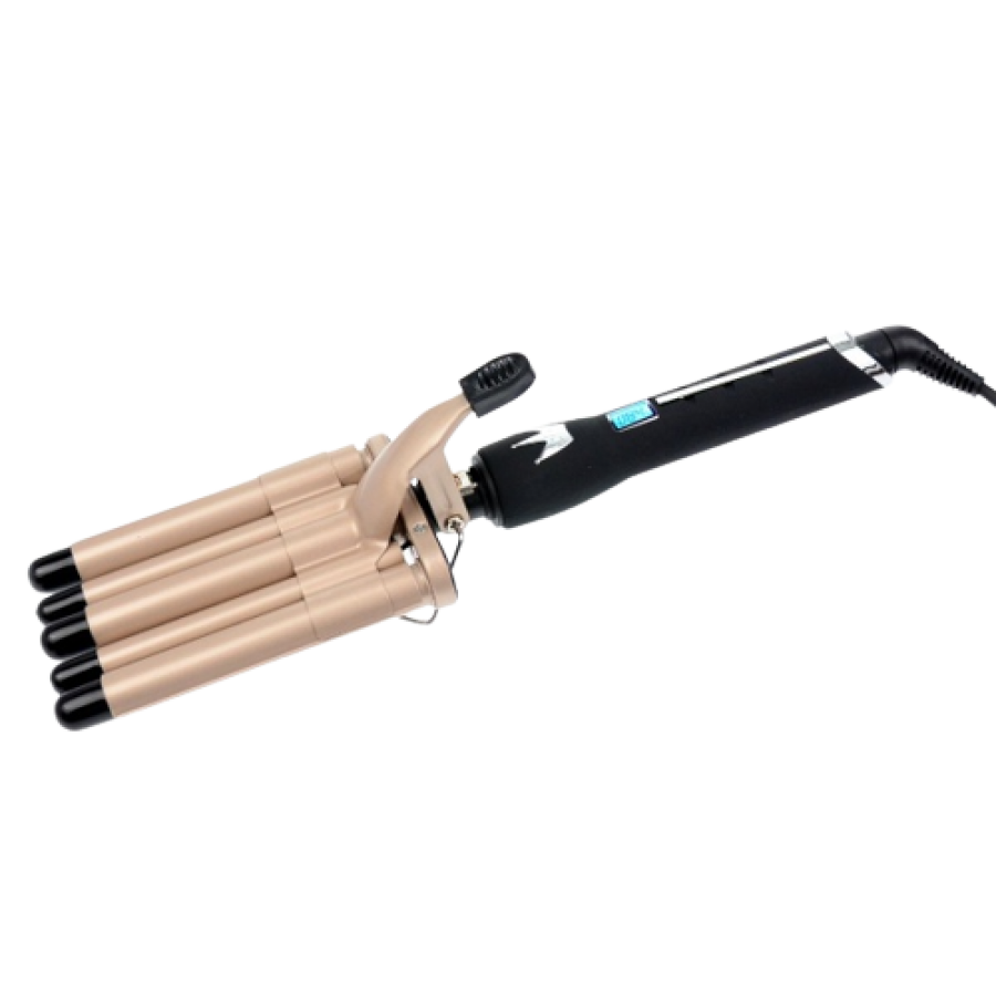 Ondulator Profesional, KlaussTech, 5 Elementi, Temperatura Reglabila, Ergonomic, Roz