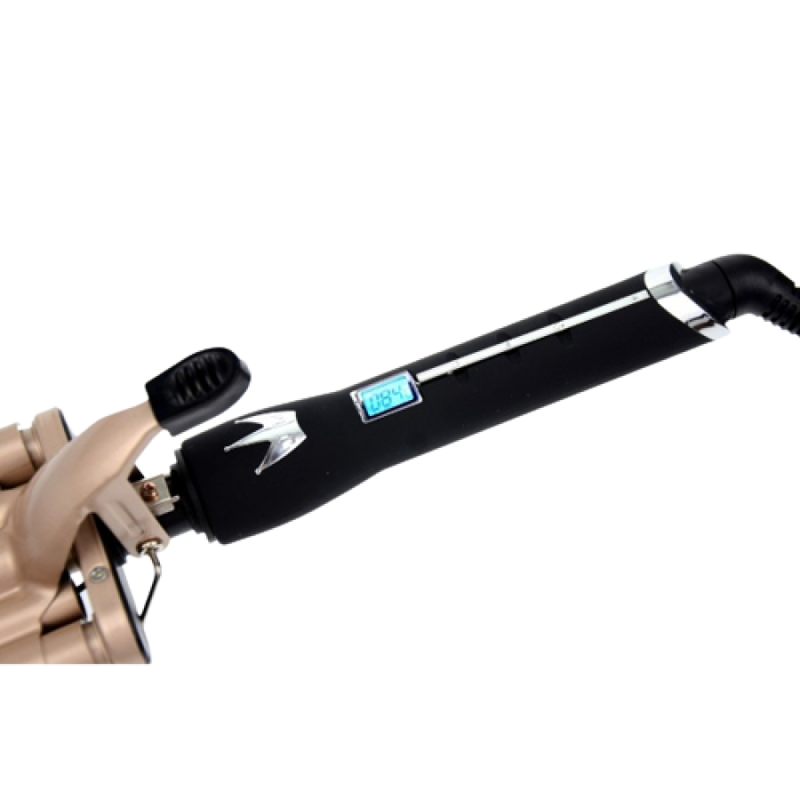 Ondulator Profesional, KlaussTech, 5 Elementi, Temperatura Reglabila, Ergonomic, Roz