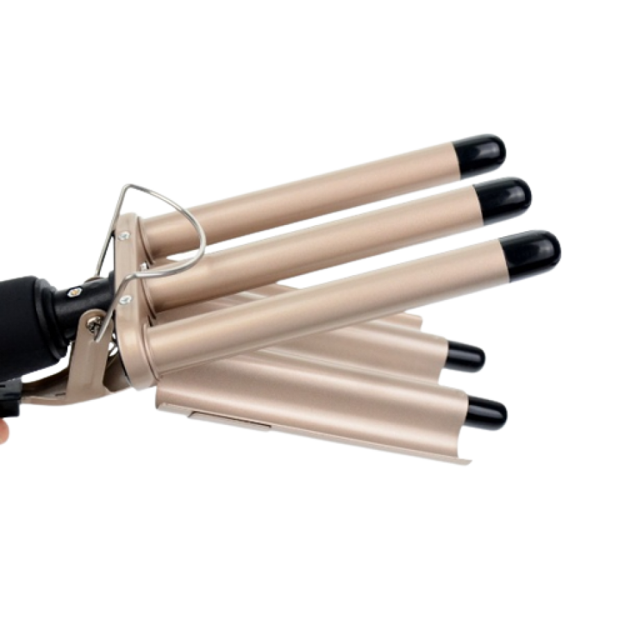 Ondulator Profesional, KlaussTech, 5 Elementi, Temperatura Reglabila, Ergonomic, Roz