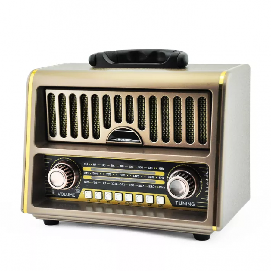Radio Portabil, MP3, TF, SD, USB, FM, AM, SW, AUX, BT, Telecomanda, Retro