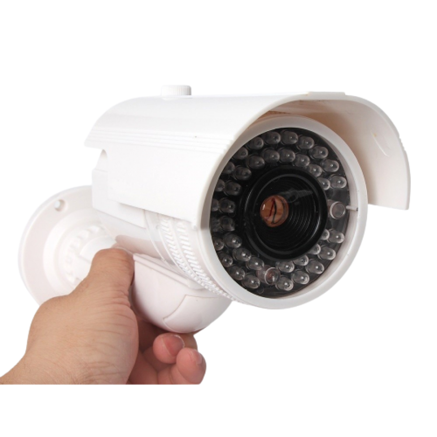 Camera De Supraveghere Falsa, KlaussTech, Interior/Exterior, Alimentare cu Baterii, Alb