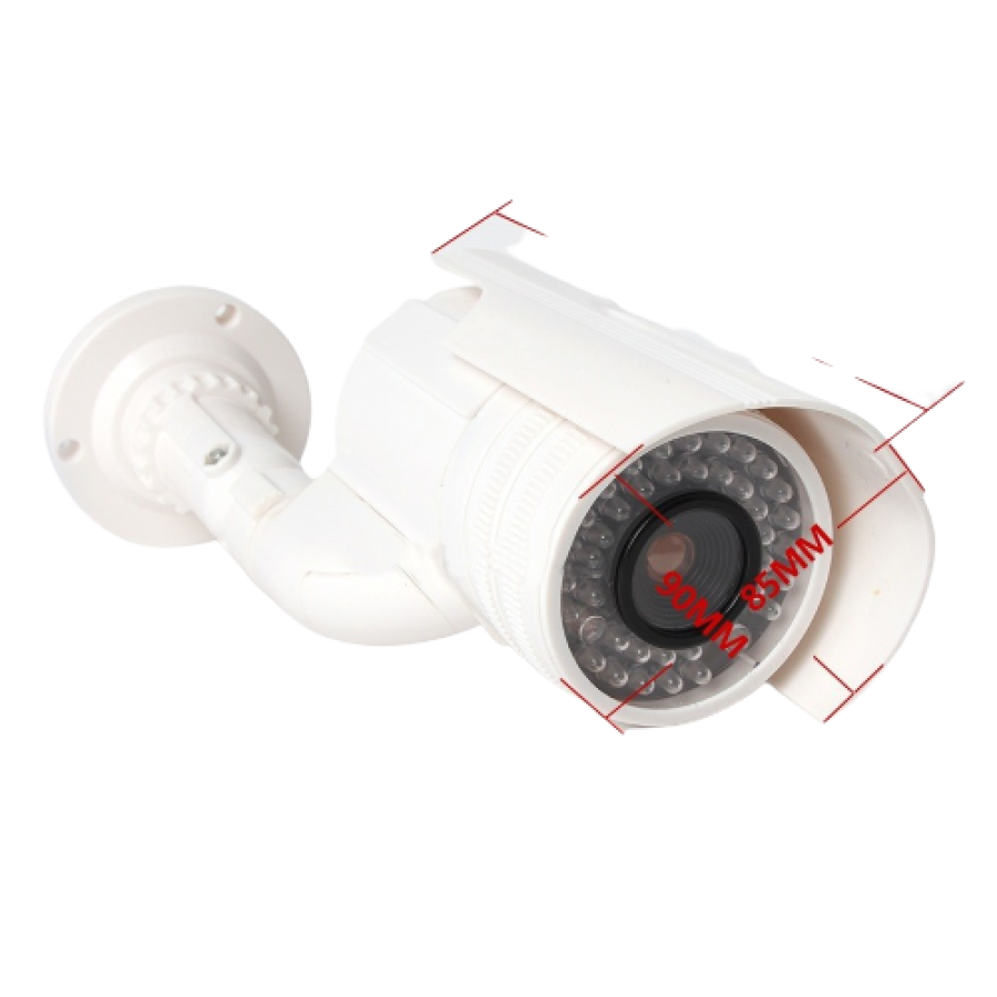 Camera De Supraveghere Falsa, KlaussTech, Interior/Exterior, Alimentare cu Baterii, Alb