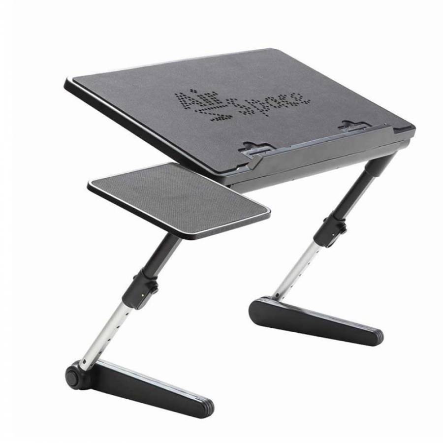 Masa laptop pliabila, cooler, suport mouse, 45.5 x 27cm