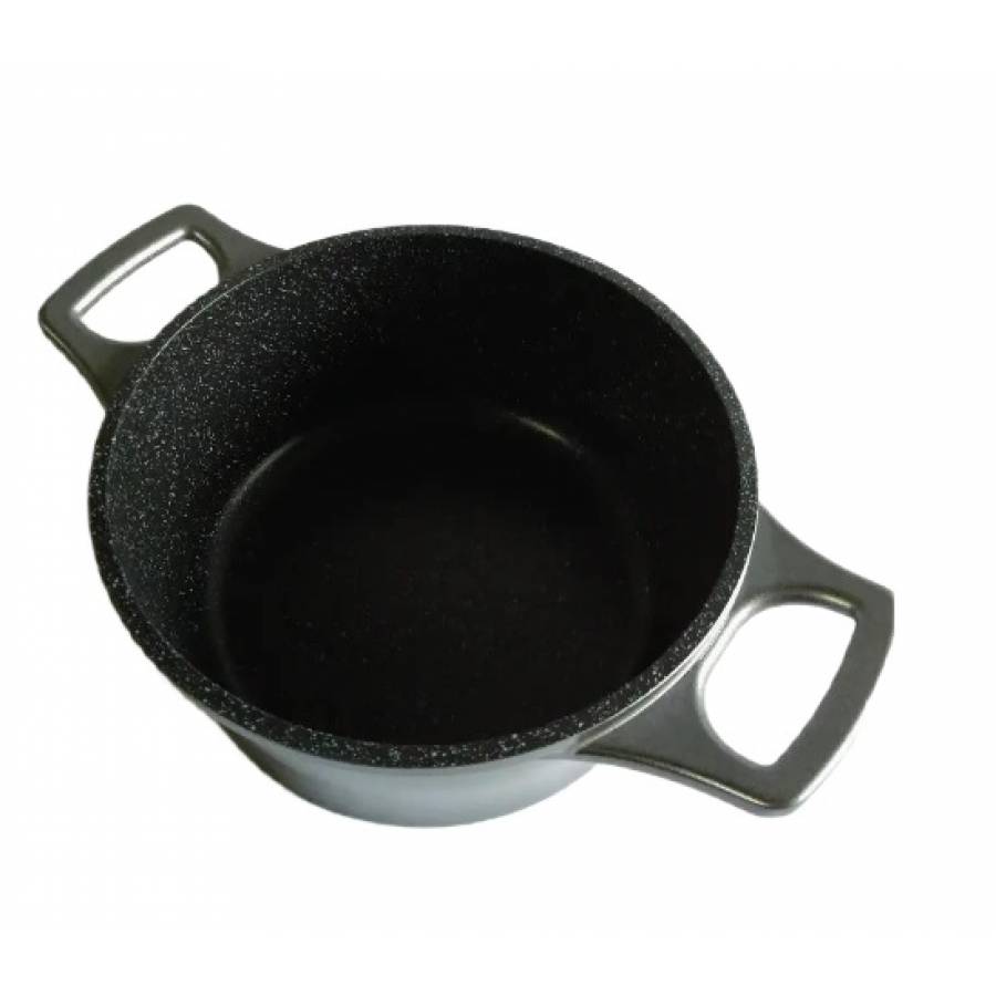 Set oale de gatit,14 piese, invelis marmura, gri
