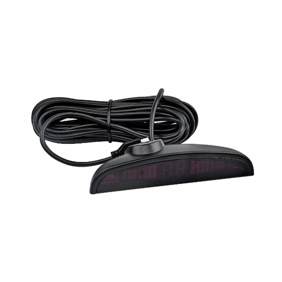 Sistem 4 senzori de parcare auto cu display LED si sonorizare KlaussTech, negru