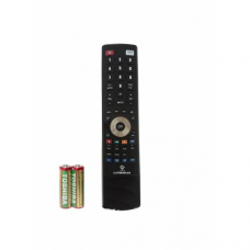Telecomanda Universala pentru televizor, 33 x 4.3 x 2.5 cm, Programabila IR, 43 butoane, Functionare baterii, Negru