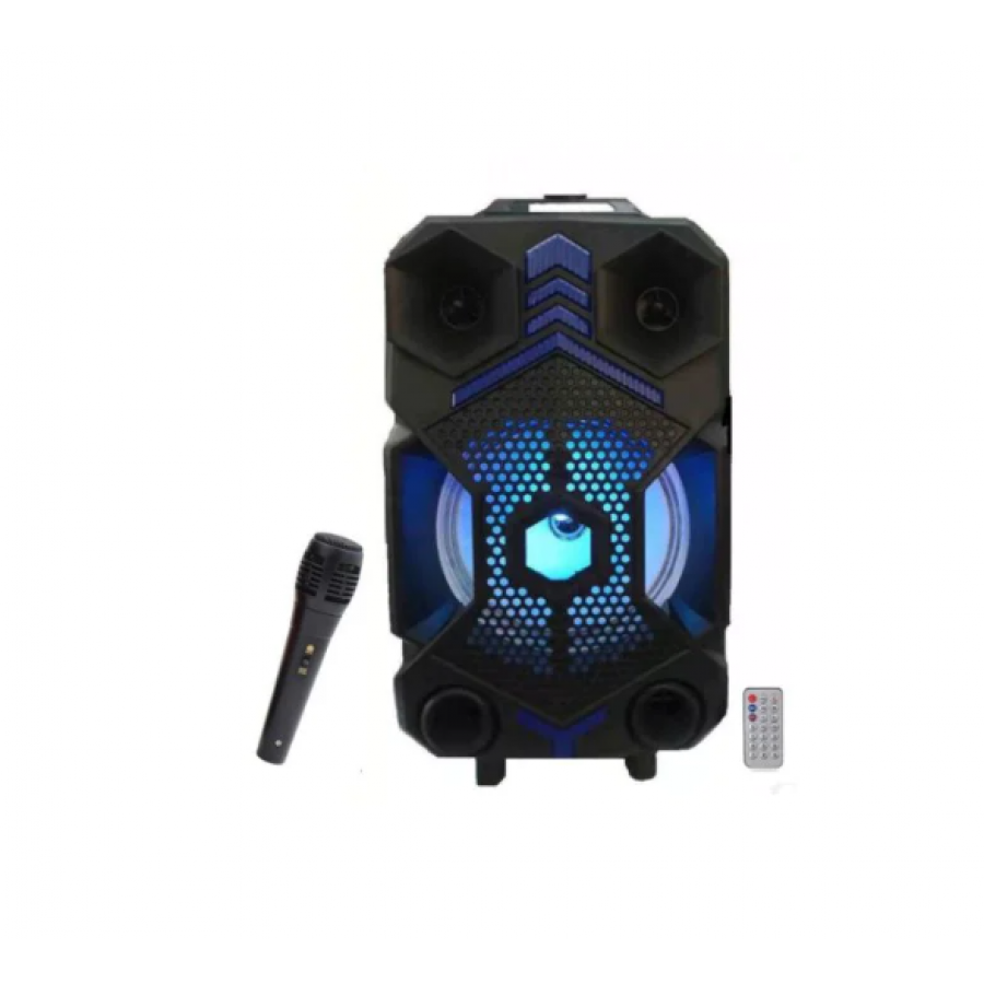 Boxa Portabila Klausstech, Troler, Usb, Tf Card, Bluetooth, Radio Fm, Aux, Microfon, Telecomanda, Lumini Led, Display, Putere 20w, 3000 Mah, Design Ergonomic, Usor De Folosit, Negru