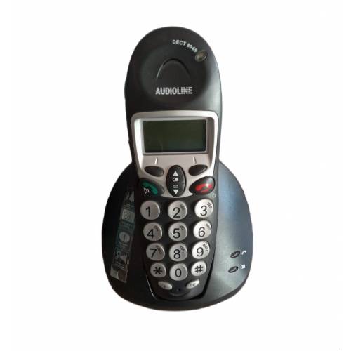 Telefon digital fara fir, taste mari, 30 contacte, negru