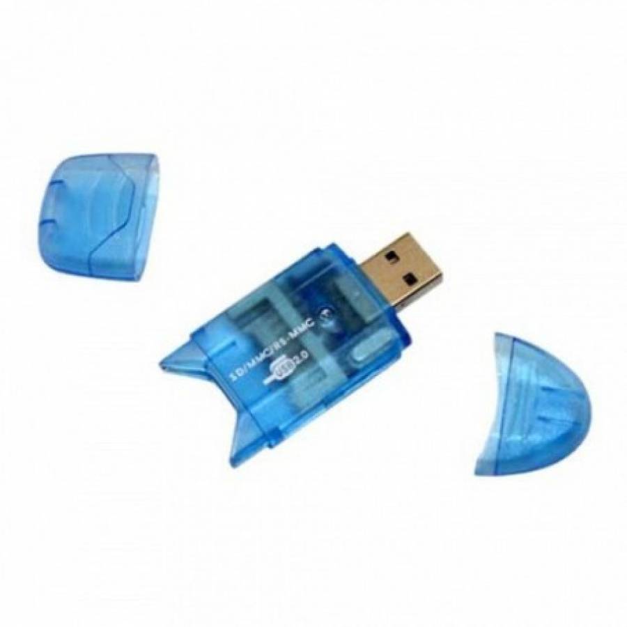Card reader SD,MMC,RS-MMC,SDHC, albastru