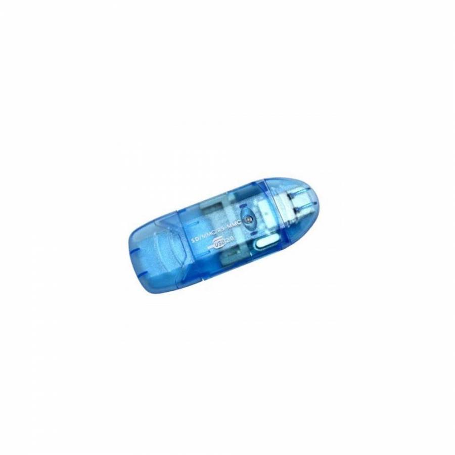 Card reader SD,MMC,RS-MMC,SDHC, albastru