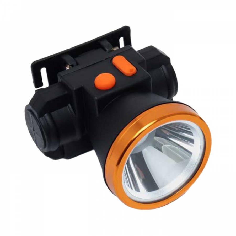 Lanterna frontala LED KlaussTech, ușoară, reincarcabila, impermeabilă, lumina alba, negru