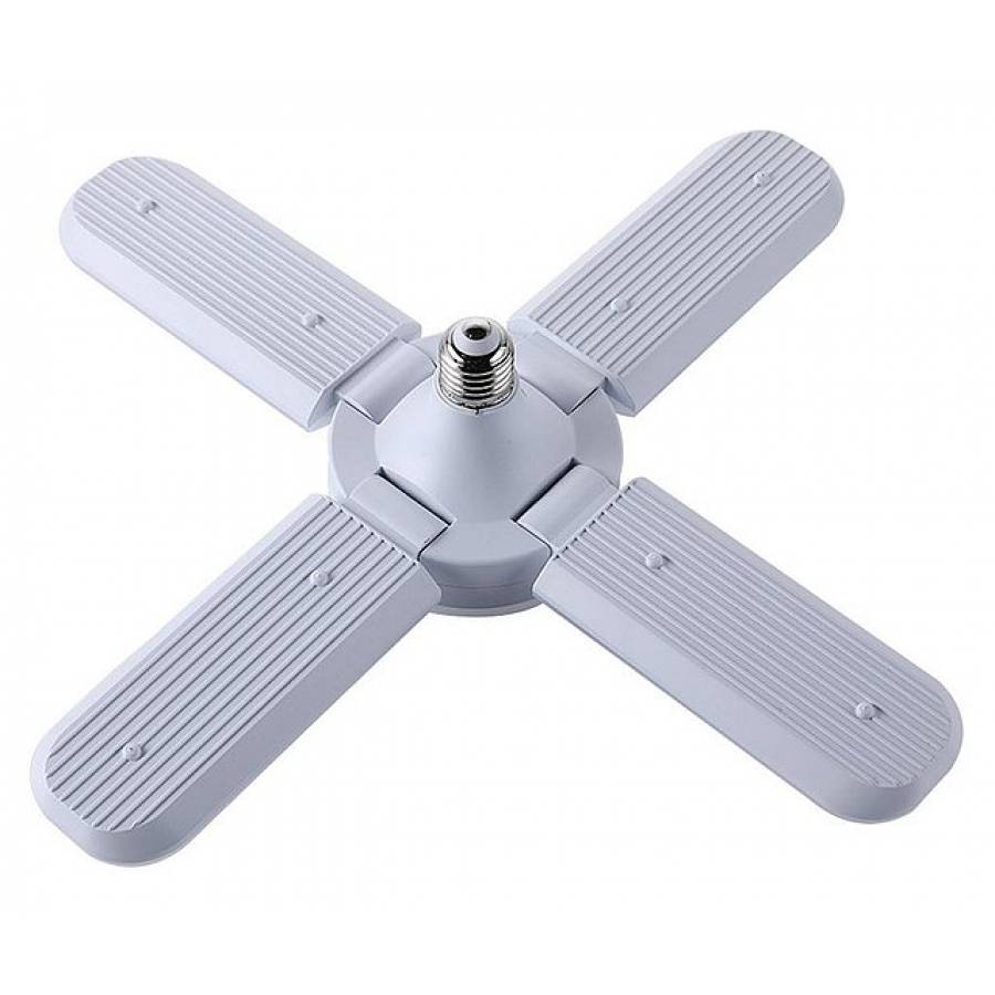 Bec LED, KlaussTech, Putere Maxima 60W, Model in Forma de Elice, 4 Capete Luminoase, Design Modern, Ergonomic, Alb