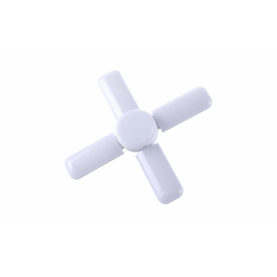 Bec LED, KlaussTech, Putere Maxima 60W, Model in Forma de Elice, 4 Capete Luminoase, Design Modern, Ergonomic, Alb