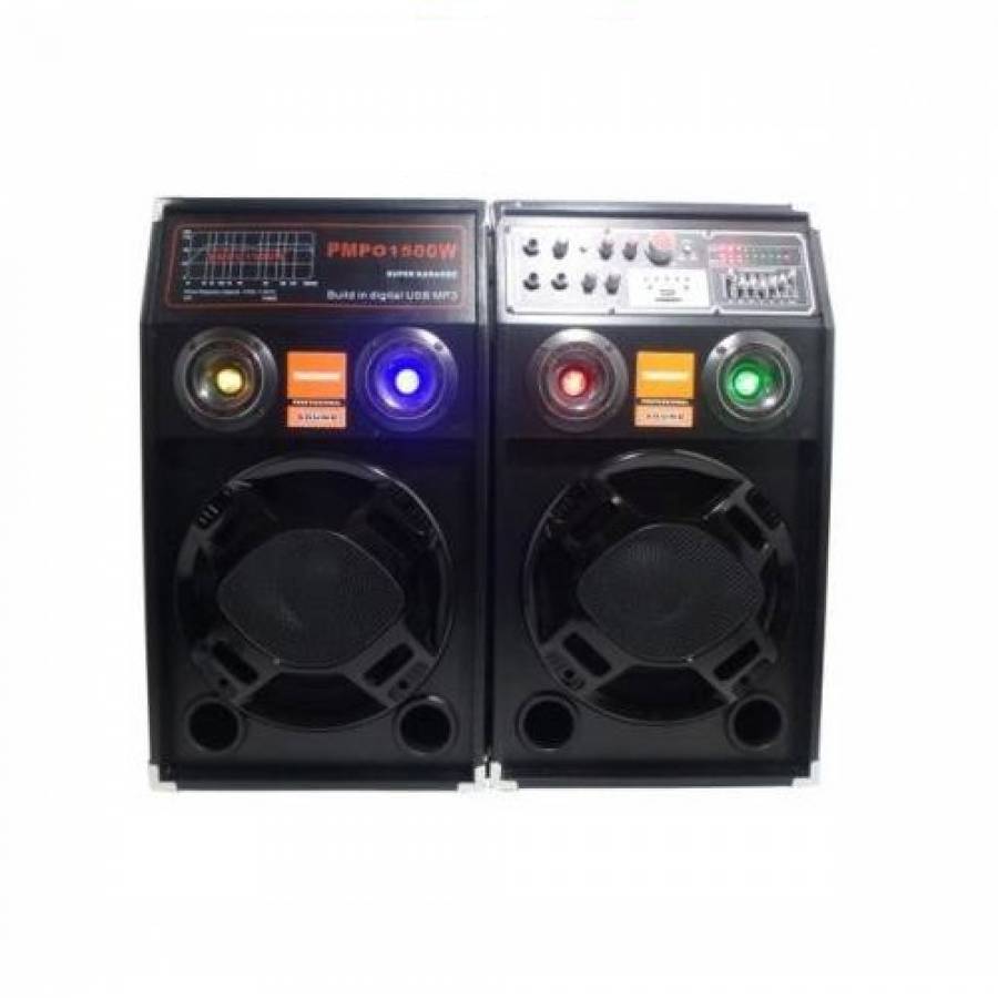 Boxe Temeisheng Active Cu Statie Profesionale Karaoke/usb-bt 300 Watt,incinta Lemn , 1 Microfon Cadou