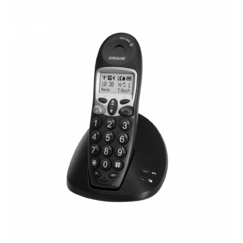 Telefon digital fara fir, taste mari, 30 contacte, negru