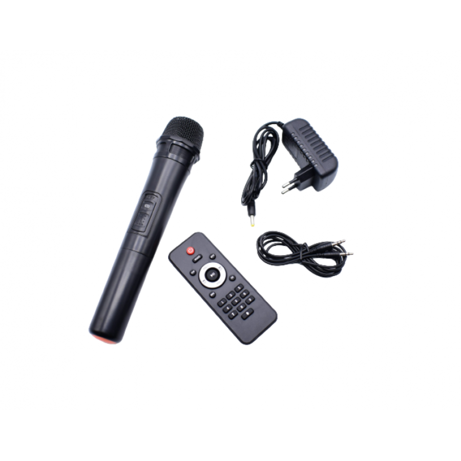Boxa Portabila, MP3, TF/USB, Bluetooth, Radio FM, Telecomanda, Microfon Wireless, Putere 100W