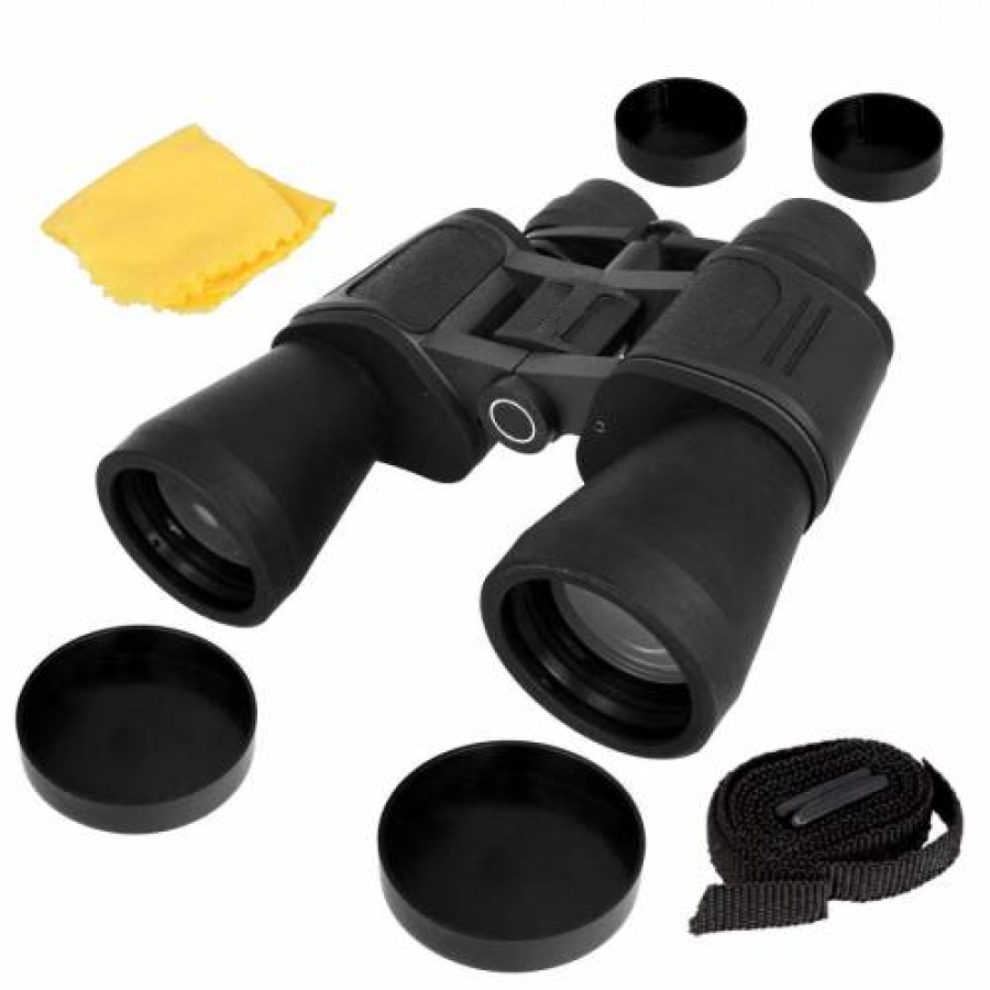 Binoclu Klausstech Waterproof, Camp De Vizualizare 50 - 700 M, Factor De Amplificare 20x, Obiectiv 50 Mm, Geanta Pentru Transport, Design Ergonomic, Material Cauciuc, Culoare Negru