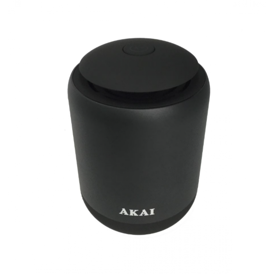 Boxa portabila Akai ABTS-S4 cu BT, lumina led albastra, carcasa aluminiu, Negru