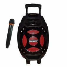 Boxa Temeisheng Profesionala , Portabila Cu Conectivitate Bluetooth, Port Usb, Card Sd, Microfon Wireless , Putere Rms 60 W , Bass Puternic , Difuzor De 8 Inch , Intrari Rca Si Aux , Negru