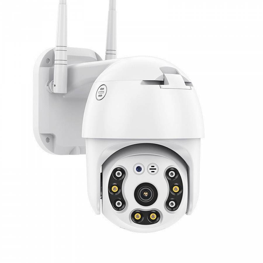 Camera KlaussTech De Supraveghere, WiFi, Full HD, 2MP, Rotire 360 grade, Alb