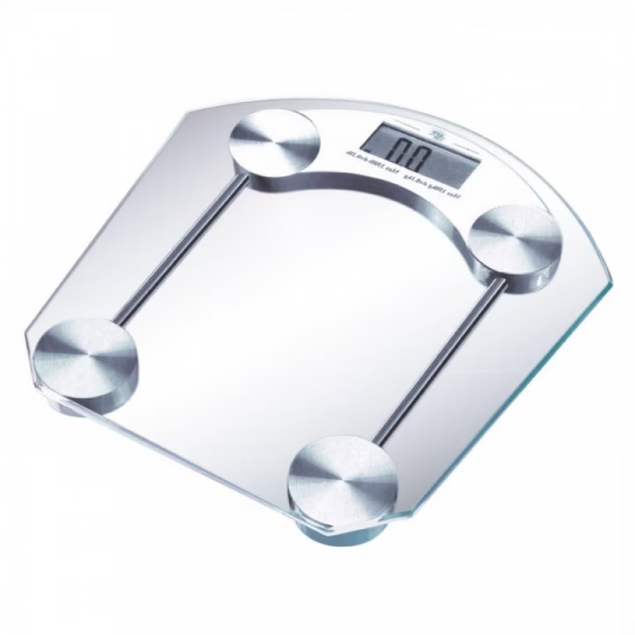 Cantar corporal digital, 180 kg, Sticla Transparenta