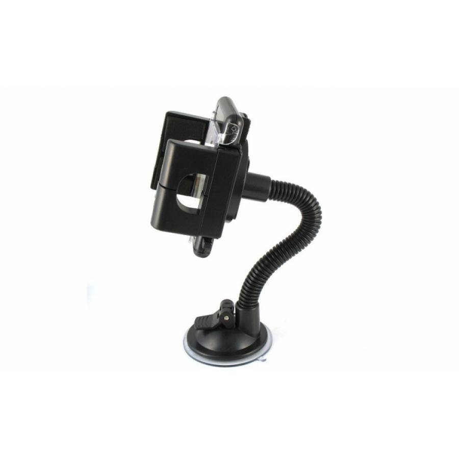Suport de telefon universal cu ventuza, rotatie 360, negru