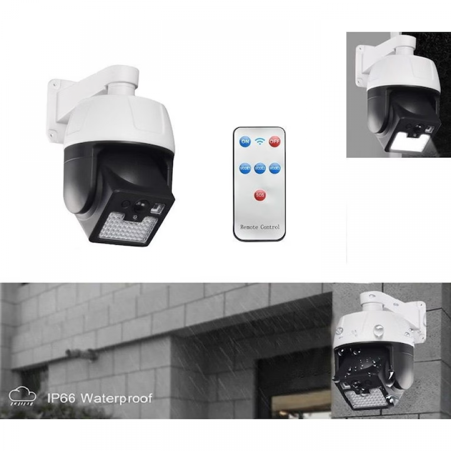 Lampa cu incarcare solara, tip camera falsa, 44 x SMD LED, KlaussTech, indicator LED