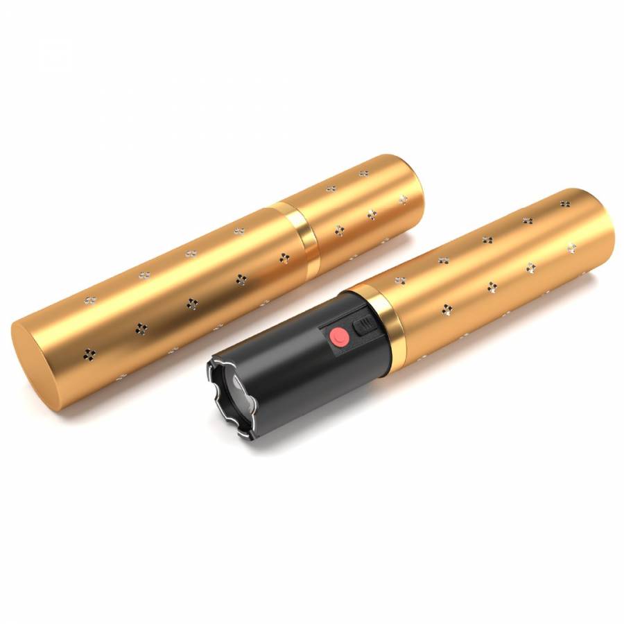 Electrosoc Tip Ruj Klausstech, Functie De Lanterna, Impermeabil, Metal, auriu