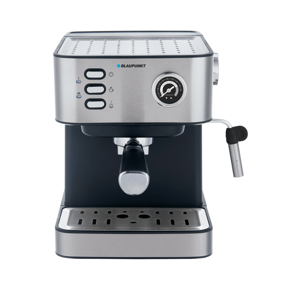 Espressor Blaupunkt, 15 Bar, 850W, rezervor 1.6 l, cappuccino, argintiu cu negru