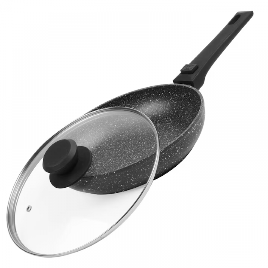 Tigaie cu capac, acoperite marmura, diametru 20 cm