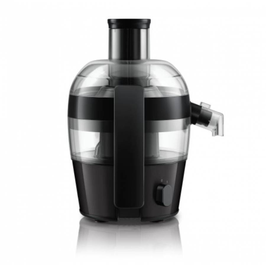 Storcator Philips, fructe si legume, Viva Collection, 0.5l, 400W, 1 treapta viteza, negru-argintiu