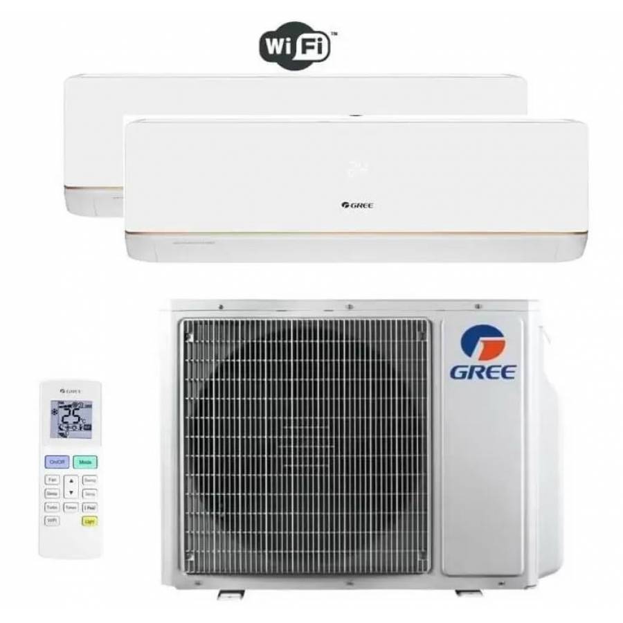 Aer conditionat multisplit Gree cu doua unitati interne 2×Bora A5 12000 BTU si unitate externa de 18000 BTU