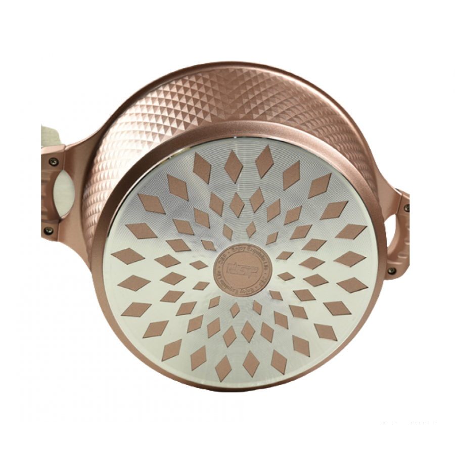 Oala cu capac din fier Rose/Gold 28 cm