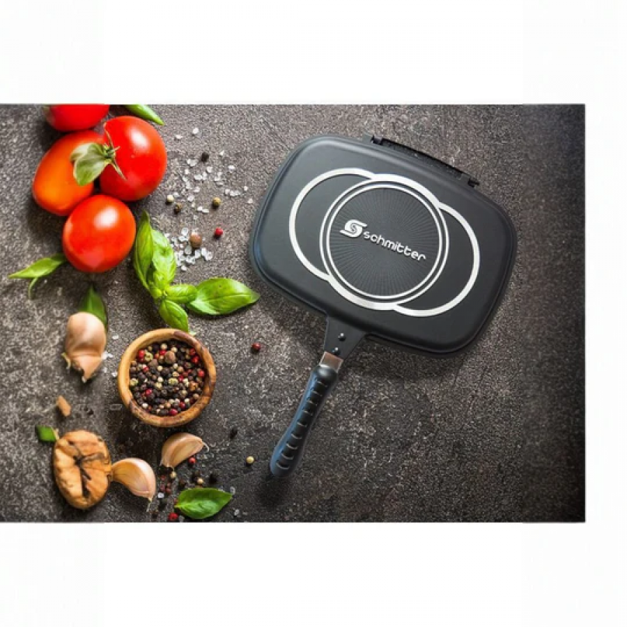 Tigaie dubla grill Schmitter, 36 x 25 cm, dreptunghiulara