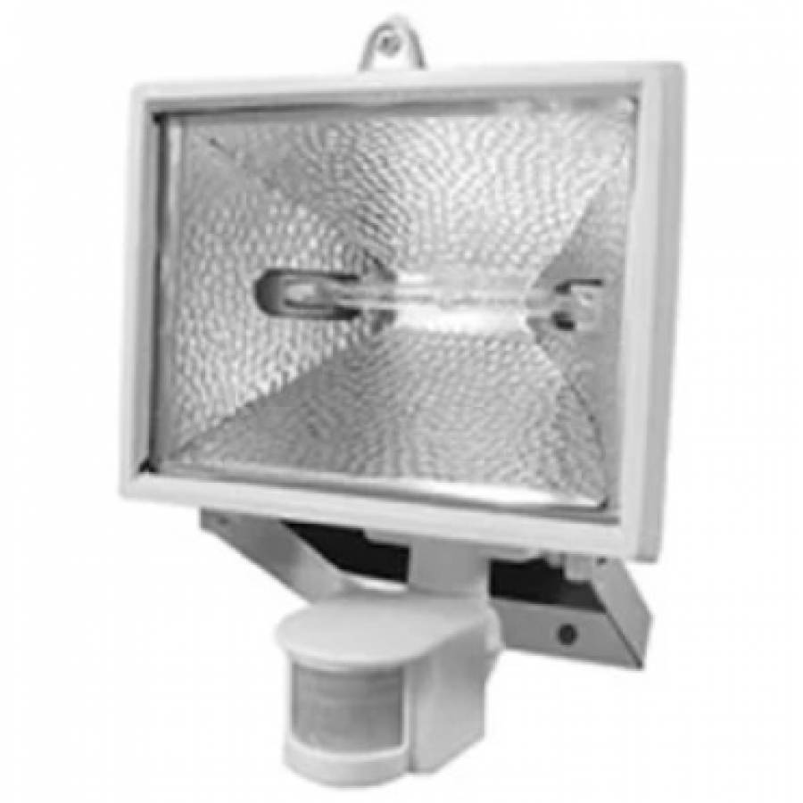 Proiector cu senzor de miscare si halogen,pentru exterior,500W, alb
