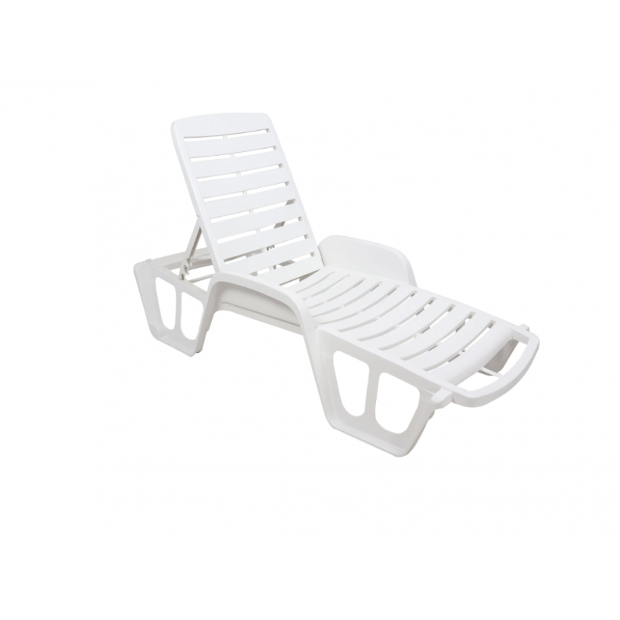 Set De 2 Sezlonguri Cu Masa Patrata Klausstech, Material Din Plastic, Masa Fixa, Functie Reglare Pozitie Sezlong, Rezistenta La Uv, Rezistente La Apa, Culoare Alb