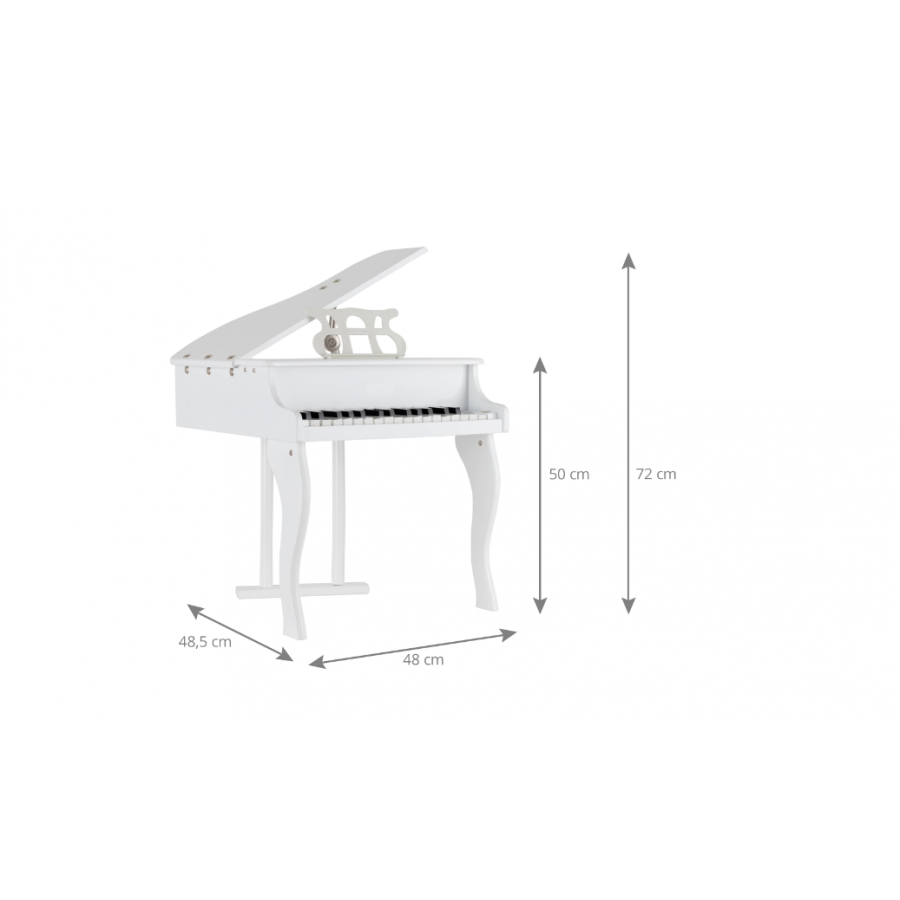 Pian KlaussTech pentru Copii, 30 de Clape, Pentru Incepatori, Alb