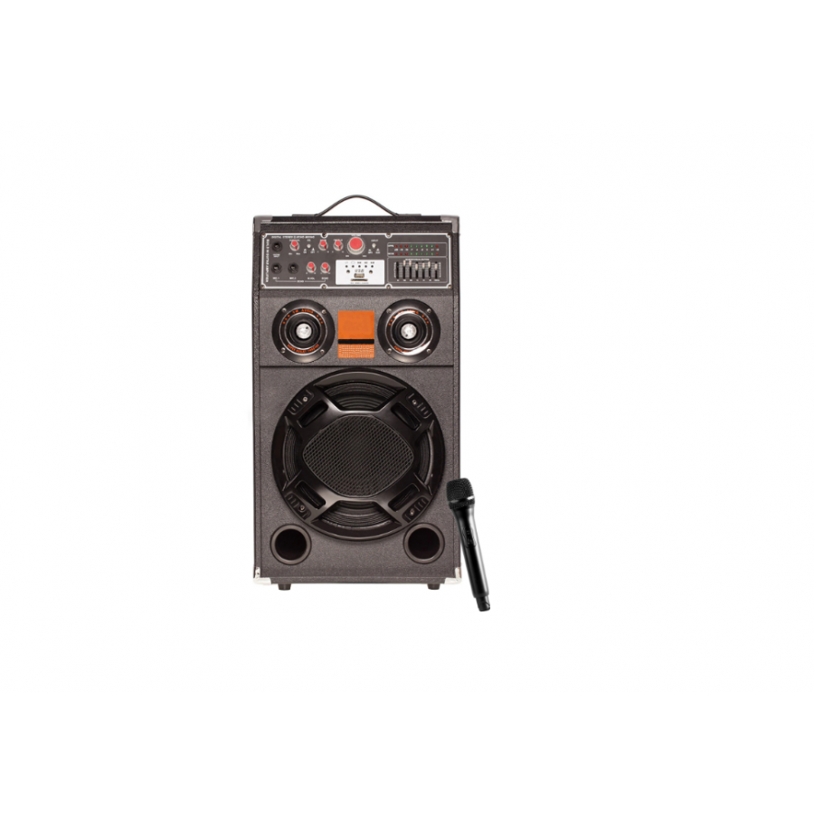 Set de 2 Boxe Klausstech, Putere 240W, Lumini Disco, Reglaje, Accesorii Incluse, Negru