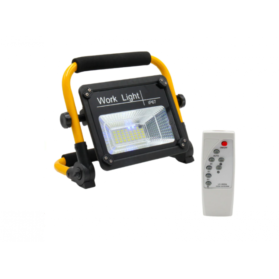 Proiector Solar, KlaussTech, Putere 80W, Reglabil, Telecomanda, Negru