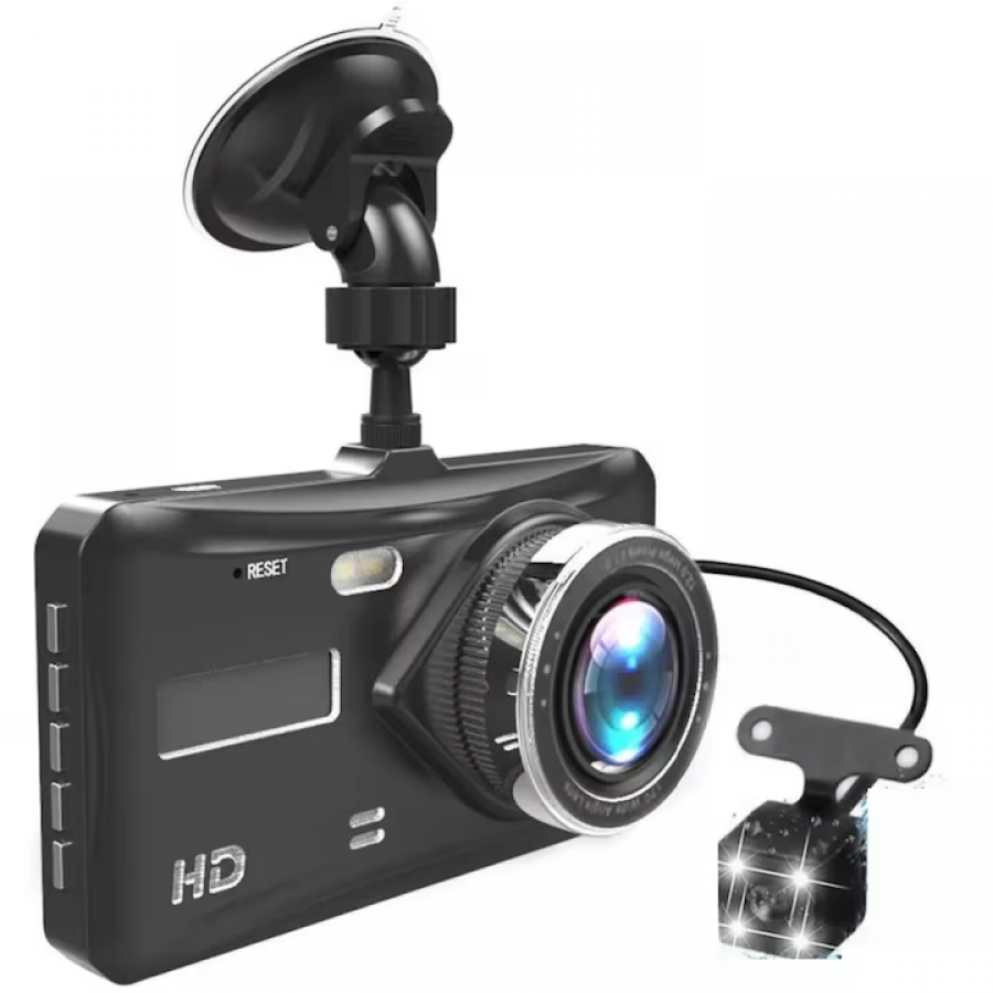 Set - Camera auto dubla Full HD Klausstech cu Ecran LCD, Rezolutie de 1080p.