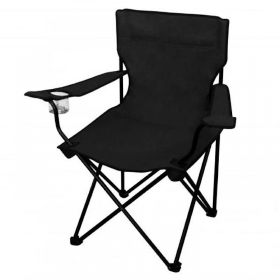 Scaun Pliabil Camping, Pescuit, Negru, 52 X 52 X 80 Cm